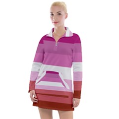 Lesbian Pride Flag Women s Long Sleeve Casual Dress by lgbtnation