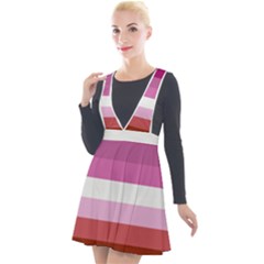 Lesbian Pride Flag Plunge Pinafore Velour Dress by lgbtnation