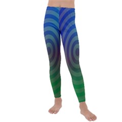 Blue Green Abstract Background Kids  Lightweight Velour Leggings by HermanTelo