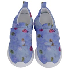 Ladybug Blue Nature Kids  Velcro No Lace Shoes by HermanTelo