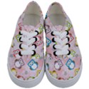 Owl Bird Cute Pattern Background Kids  Classic Low Top Sneakers View1