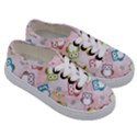 Owl Bird Cute Pattern Background Kids  Classic Low Top Sneakers View3