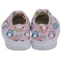 Owl Bird Cute Pattern Background Kids  Classic Low Top Sneakers View4