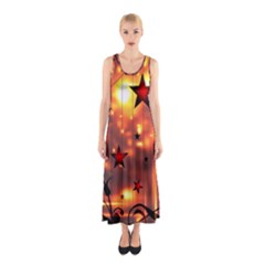 Star Radio Light Effects Magic Sleeveless Maxi Dress by HermanTelo