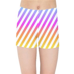 Abstract Lines Mockup Oblique Kids  Sports Shorts by HermanTelo