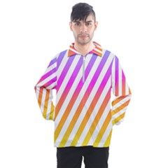 Abstract Lines Mockup Oblique Men s Half Zip Pullover by HermanTelo