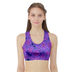 Roses Sports Bra With Border by BubbSnugg