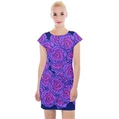 Roses Cap Sleeve Bodycon Dress by BubbSnugg