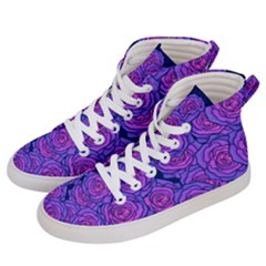 Roses Women s Hi-top Skate Sneakers by BubbSnugg