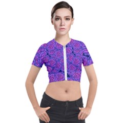 Roses Short Sleeve Cropped Jacket by BubbSnugg