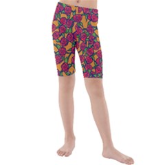 Roses  Kids  Mid Length Swim Shorts by BubbSnugg