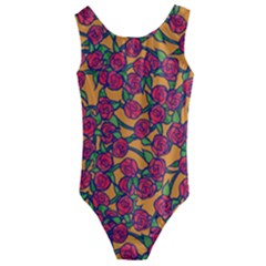 Roses  Kids  Cut-out Back One Piece Swimsuit by BubbSnugg