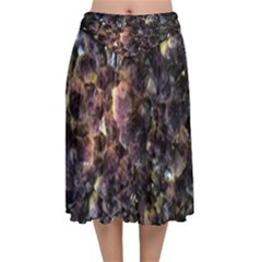 Amethyst Velvet Flared Midi Skirt by WensdaiAmbrose