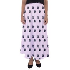 Pink Eyes Flared Maxi Skirt by snowwhitegirl