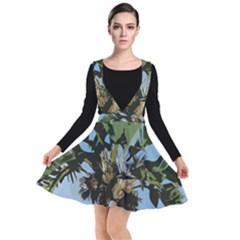 Palm Tree Plunge Pinafore Dress by snowwhitegirl