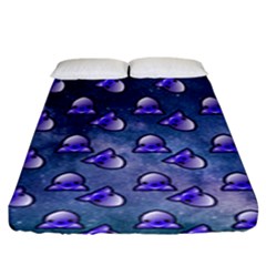 Kawaii Space Rocket Pattern Fitted Sheet (king Size) by snowwhitegirl