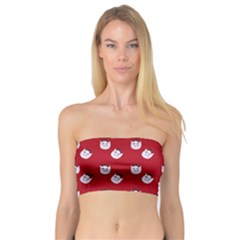 Lazy Bat One Red Pattern Bandeau Top by snowwhitegirl