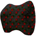 Black Denim And Roses Velour Head Support Cushion View4