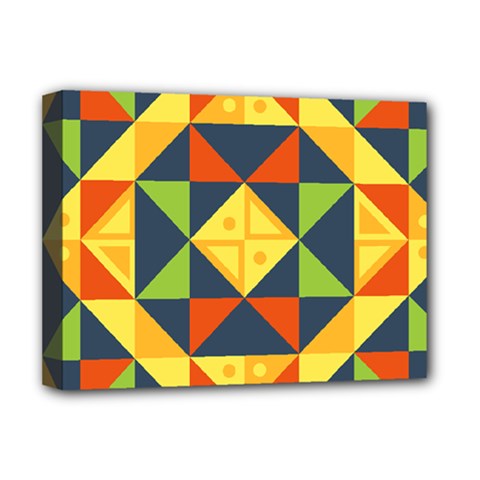 Background Geometric Color Plaid Deluxe Canvas 16  X 12  (stretched)  by Mariart