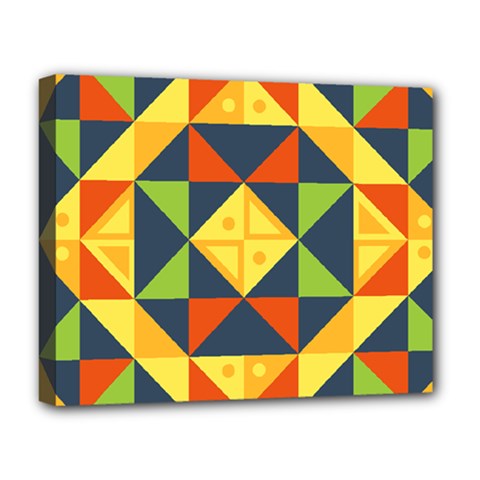 Background Geometric Color Plaid Deluxe Canvas 20  X 16  (stretched) by Mariart