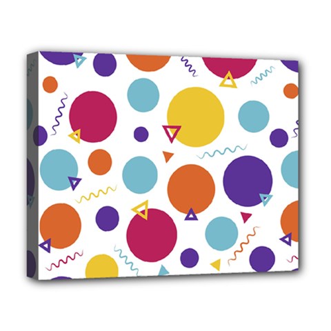 Background Polka Dot Deluxe Canvas 20  X 16  (stretched) by HermanTelo