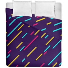 Background Lines Forms Duvet Cover Double Side (california King Size)