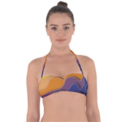 Autumn Waves Halter Bandeau Bikini Top by HermanTelo