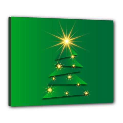 Christmas Tree Green Canvas 20  X 16  (stretched) by HermanTelo