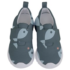 Fish Star Water Pattern Kids  Velcro No Lace Shoes by HermanTelo