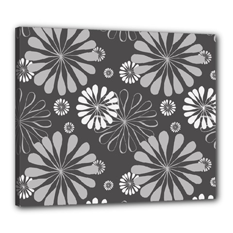 Floral Pattern Canvas 24  X 20  (stretched) by HermanTelo