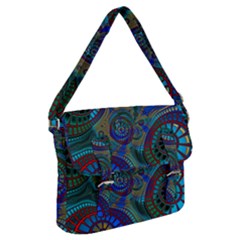 Fractal Abstract Line Wave Buckle Messenger Bag by HermanTelo