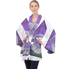 Form Triangle Moon Space Velvet Kimono Robe by HermanTelo