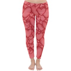 Hearts Love Valentine Classic Winter Leggings by HermanTelo