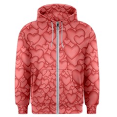 Hearts Love Valentine Men s Zipper Hoodie by HermanTelo