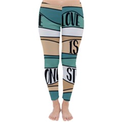 Love Sign Romantic Classic Winter Leggings by HermanTelo