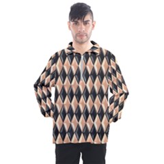 Metallic Diamond Design Black Men s Half Zip Pullover by HermanTelo