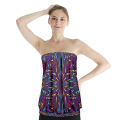 Kaleidoscope Triangle Curved Strapless Top by HermanTelo