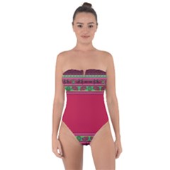 Ornaments Mexico Cheerful Tie Back One Piece Swimsuit by HermanTelo