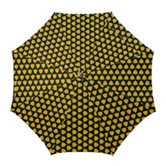 Pattern Halloween Pumpkin Color Yellow Golf Umbrellas by HermanTelo