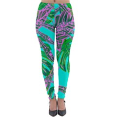 Painting Oil Leaves Nature Reason Lightweight Velour Leggings by HermanTelo