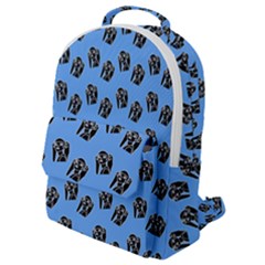 Girl Face Blue Flap Pocket Backpack (small) by snowwhitegirl