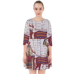 Egyptian Tutunkhamun Pharaoh Design Smock Dress by Sapixe