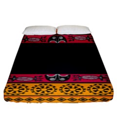 Pattern Ornaments Africa Safari Fitted Sheet (king Size) by HermanTelo