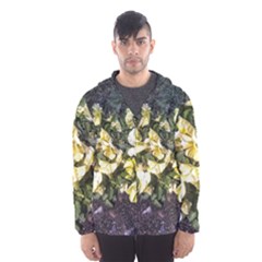 April Pansies Men s Hooded Windbreaker by Riverwoman