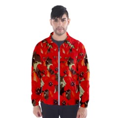 Columbus Commons Red Tulips Men s Windbreaker by Riverwoman