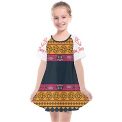 Diamond Red Black Pink Orange African Print Kids  Smock Dress by thomaslake