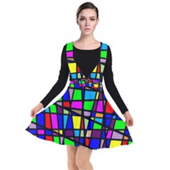 Mosaic Plunge Pinafore Dress by thomaslake