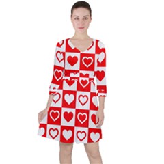 Background Card Checker Chequered Ruffle Dress by Sapixe