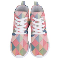 Background Geometric Triangle Women s Lightweight High Top Sneakers by Sapixe