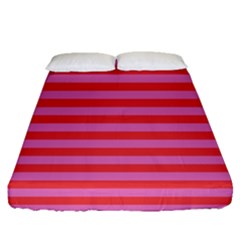 Stripes Striped Design Pattern Fitted Sheet (queen Size) by Sapixe